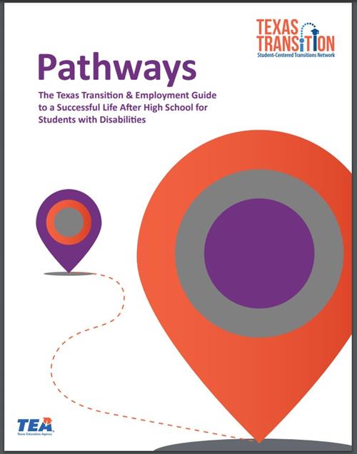 cover of the Pathways Texas Transition booklet from TEA